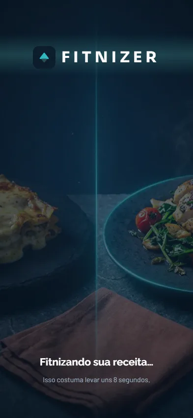 O Fitnizer refazendo uma receita