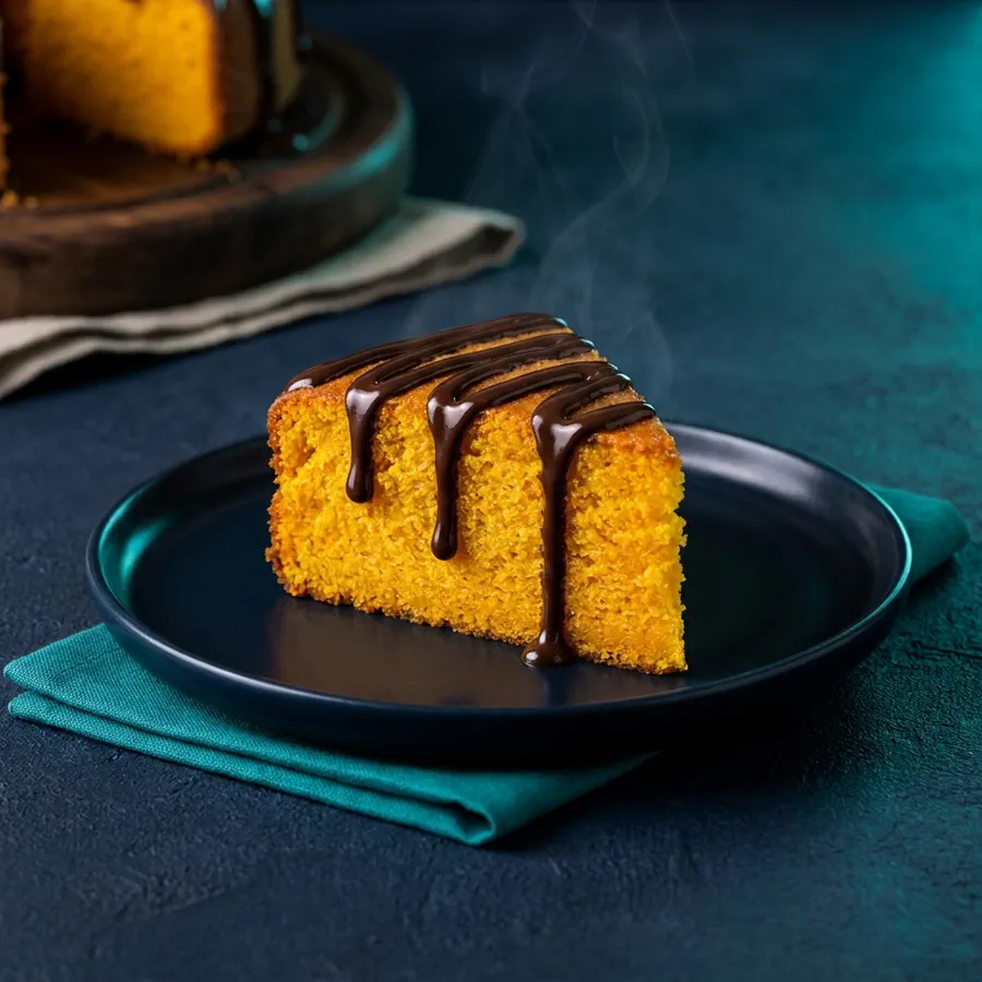 Brazilian carrot cake slice
